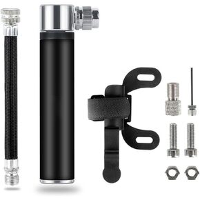 Ultra Mini Air Pump, Fast Inflation for Bicycles and Electric Scooters - Compact, Portable, and Universal Valve Compatible - Essential Cycling Accessory for On-The-Go Tire Maintenance (Black)