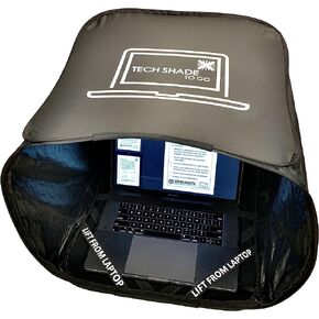 TECH SHADE TO GO Portable Laptop Sun Shade, Privacy Cover, Laptop Sun Shade, Laptop Shade for Working Outside, Laptop Shade, Laptop Sun Hood, Laptop Sun Glare Shield, Laptop Hood for Outside Glare