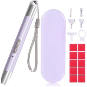 HOHOTIME Diamond Painting Drill Pen with Light, Diamond Painting Tools LED Diamond Art Pen with 2 Modes, Pen Heads, Magnifier, Storage Case for DIY Crafts