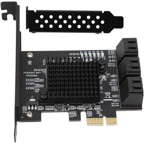 6 Port PCI Express 2.0 SATA III 6Gbps RAID Controller Card, SATA 3.0 PCI Express Expansion Card Compatible for SATA6G 3G 1.5G HDD