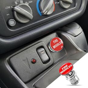 NITROUS Button Car Cigarette Lighter, Aluminum Alloy Push Button Cigarette Lighter, Universal 12-Volt Car Cigarette Lighter Plug Replacement Accessory Fits for Most Vehicles Socket (NITROUS)