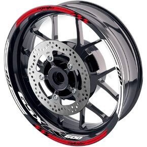 MC MOTOPARTS 17 inch Wheel Rim Stickers Decals Tape Compatible with GSXR 600 92-20 09 12 13 14 15 16 17 18 19 20 White