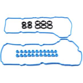 AUCERAMIC VS50814R Valve Cover Gasket Set Fit for Ford F-150 Mustang Police Interceptor Ford Transit-150 250 350 Lincoln MKS MKT MKX MKZ 3.5L 3.7L V6