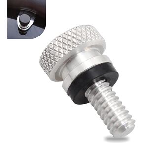 GKmow 1 PC Universal Seat Screw, 0.23" Billet CNC Aluminum Fitting Screw, Seat Fixing Screw Fitting, for Harley Davidson 1996-2023 (Silver)