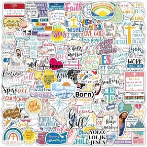 101 Pcs Inspiring Christian Stickers for Water Bottles, Laptops, Waterproof Vinyl Religious Bible Verses Faith Sticker for Kids, Teens, Girls and Boys Women