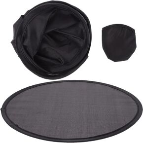 VOSAREA Round Handheld Fan Foldable Round Fan 2pcs Japanese Style Summer Handheld Folding Fan Collapsible Hand Fans Festival Wedding Party Decor for Home Outdoor Black