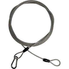 4mm(5/32inch) 3.3ft 5ft 6.6ft 9.9ft Braided Stainless Steel Coated Security Cable Luggage Lock Safety Cable Wire Double Loop Lightweight (9.9ft)