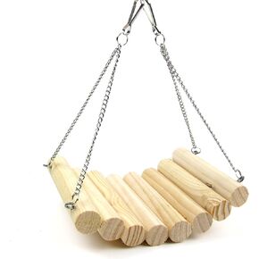 Alfie Pet - Chris Wooden Swing with Adjustable Hanging Chain for Mouse, Chinchilla, Rat, Gerbil and Dwarf Hamster - Size: Medium in Kuwait