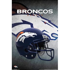 ملصق حائط من Trends International NFL Denver Broncos - خوذة 16، 22.375 بوصة × 34 بوصة، نسخة غير مؤطرة