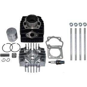 NewJ's 49cc Standard Bore Cylinder Piston Rings Gasket Top Kit Set Fit for Suzuki JR 50 JR50 1978-2006