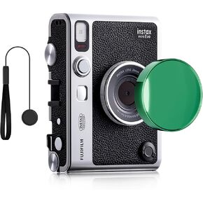 Rieibi Mini EVO Case - Retro PU Leather Protective Case for Fujifilm Instax Mini EVO Instant Camera - Removable Case with Adjustable Shoulder Strap - Black