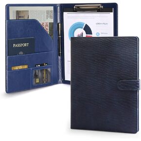 حافظة دفتر ملاحظات من Padfolio، حامل دفتر ملاحظات قانوني، حافظة جلدية بحجم A4 للرجال والنساء، أزرق in Kuwait
