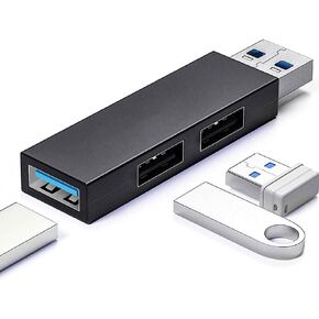 SplendoRoute USB 3.0 Hub for Laptop, Portable 3 Port USB Adapter, USB Expander Hub for Computer, Notebook PC, USB Flash Drives and Mobile