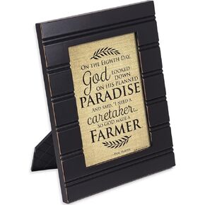 Cottage Garden So God Made a Farmer Paul Harvey 8 x 10 Distressed Black Accent Picture Frame Plaque