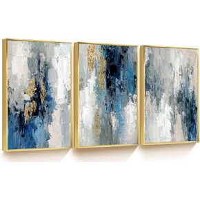 Sofoney - 3D Silver Gray Abstract Canvas Wall Art with Glitter and Sand Grain Texture, 100% Hand Painted Modern Grey Oil Painting Wall Decor for Living Room Bedroom Office - 30"x30"