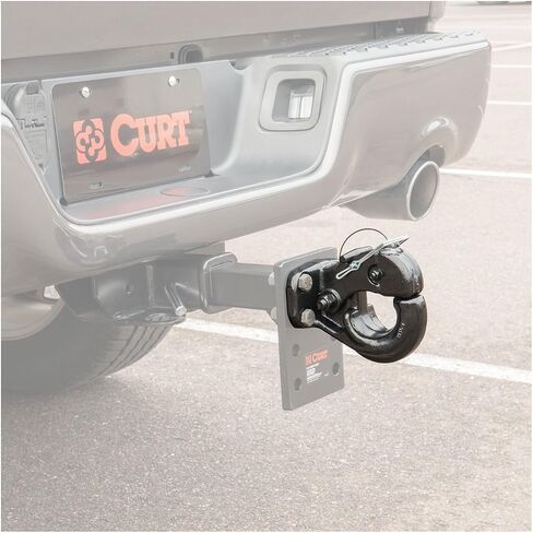 CURT 48215 Pintle Hook Hitch 30,000 lbs, Fits 2-1/2 to 3-Inch Lunette Ring, Mount Required, Carbide Black Powder Coat in Saudi Arabia