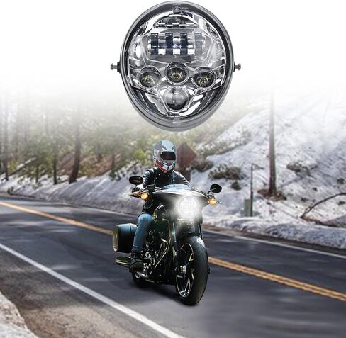 Black LED Protector Headlight Fit for Harley Davidson VRod V-Rod VRSCA VRSCF in Saudi Arabia
