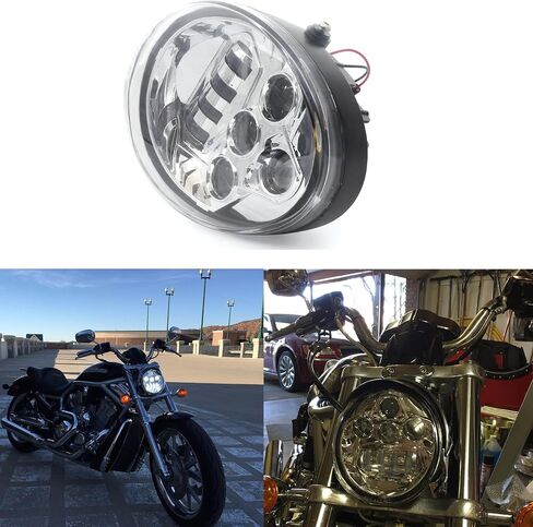 Black LED Protector Headlight Fit for Harley Davidson VRod V-Rod VRSCA VRSCF in Saudi Arabia