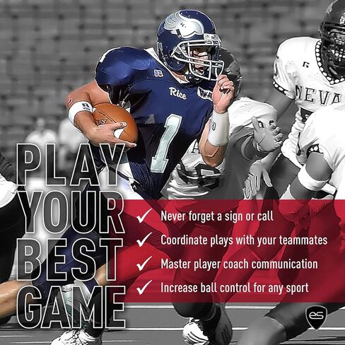 Wrist Coach - Football QB Wristband for Plays, Quarterback Playbook - Arm Sleeve for Baseball, Softball Signs 3 Sheets in Kuwait