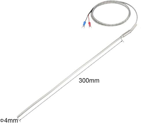 Uxcell K نوع مسبار استشعار درجة الحرارة الحرارية 4x300mm (0 إلى 800C) 5ft متحكم في درجة الحرارة in Kuwait