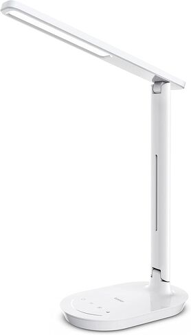 LASTAR Desk Lamp, Dimmable Eye-Protecting Table Lamps with Night Light, USB Charging Port, 4 Color Temperature Modes, 5 Brightness Levels, 1H Timer, Touch Control for Home Office Bedroom in Saudi Arabia