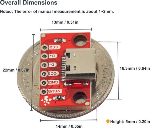 USB 2.0 Type A Female to Terminal Screw Adapter Board USB A Breakout Board 4 Pin Output 0.15" Pitch (Pack of 10pcs) in Kuwait
