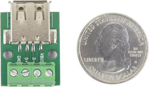 USB 2.0 نوع A أنثى إلى لوحة محول المسمار الطرفية USB A لوحة القطع 4 دبوس إخراج 0.15 بوصة (عبوة من 10 قطع) in Kuwait
