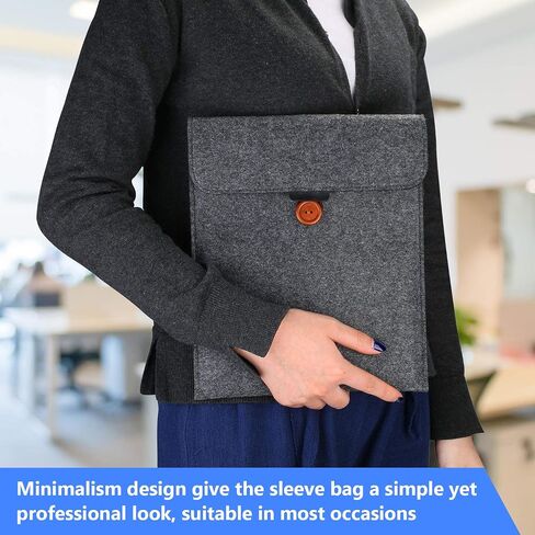 حقيبة ProCase لجهاز iPad Pro 11 بوصة 2022 2021 2020 2018/ iPad Air 5/4 10.9 بوصة 2022 2020 / iPad Air 10.5 بوصة/ iPad Pro 10.5 بوصة/ Surface Go/Galaxy Tab A 10.1، غطاء من اللباد مع منظم الملحقات - أسود in Saudi Arabia