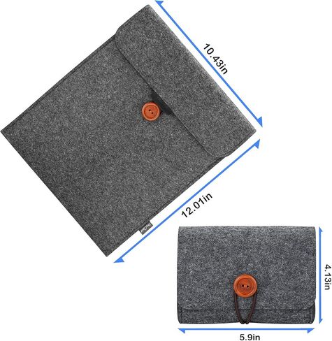 حقيبة ProCase لجهاز iPad Pro 11 بوصة 2022 2021 2020 2018/ iPad Air 5/4 10.9 بوصة 2022 2020 / iPad Air 10.5 بوصة/ iPad Pro 10.5 بوصة/ Surface Go/Galaxy Tab A 10.1، غطاء من اللباد مع منظم الملحقات - أسود in Saudi Arabia