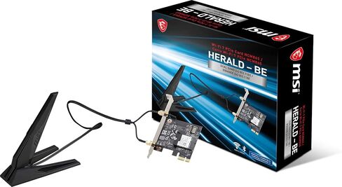 MSI Herald-BE NCM865 WI-FI 7 (Wi-Fi 7, 802.11BE, Bluetooth 5.4, PCIe, Multi-Link Operation Technology, External Antenna) in Saudi Arabia