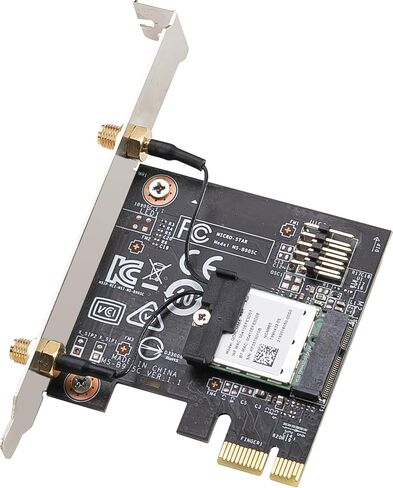 MSI Herald-BE NCM865 WI-FI 7 (Wi-Fi 7, 802.11BE, Bluetooth 5.4, PCIe, Multi-Link Operation Technology, External Antenna) in Saudi Arabia