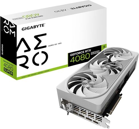 بطاقة رسومات GIGABYTE GeForce RTX 4080 Super AERO OC 16G، 3X مراوح WINDFORCE، 16 جيجابايت 256 بت GDDR6X، بطاقة فيديو GV-N408SAERO OC-16GD in Saudi Arabia