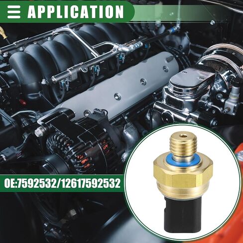 Motoforti Engine Oil Pressure Sensor, Fuel Oil Pressure Sensor Switch Sending Unit, for BMW, Metal, No.7592532/12617592532, Gold Tone in Saudi Arabia