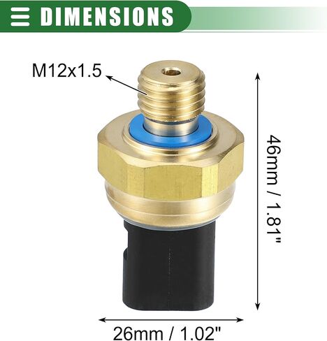 Motoforti Engine Oil Pressure Sensor, Fuel Oil Pressure Sensor Switch Sending Unit, for BMW, Metal, No.7592532/12617592532, Gold Tone in Saudi Arabia