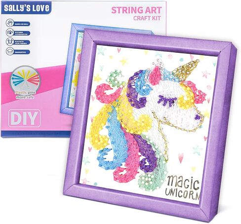 KidEwan String Art Kit for Kids, Arts and Craft Kits for Teens, Makes 3 Large String Art Boards, Christmas Birthday Gifts for Girls Boys Ages 6+, 3 Designs Owl, Flowers, Hot Air Balloon in Saudi Arabia