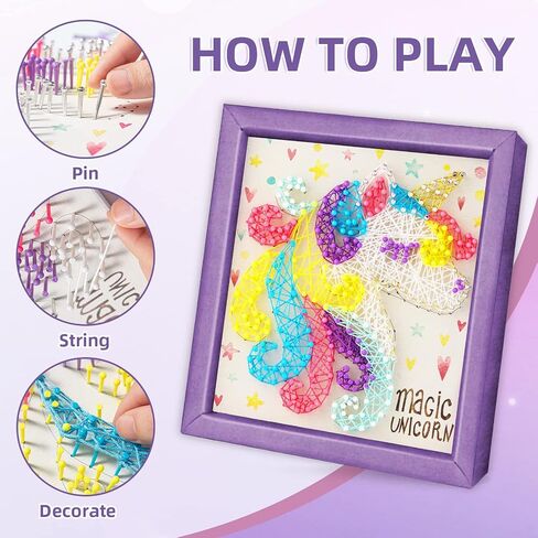 KidEwan String Art Kit for Kids, Arts and Craft Kits for Teens, Makes 3 Large String Art Boards, Christmas Birthday Gifts for Girls Boys Ages 6+, 3 Designs Owl, Flowers, Hot Air Balloon in Saudi Arabia