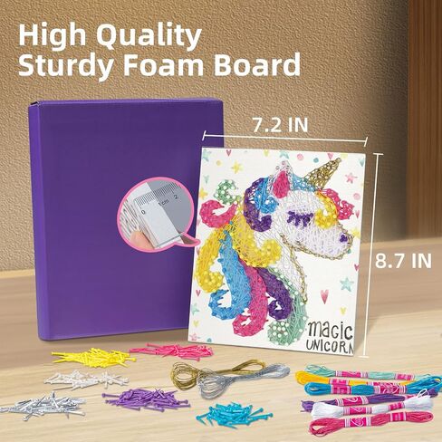KidEwan String Art Kit for Kids, Arts and Craft Kits for Teens, Makes 3 Large String Art Boards, Christmas Birthday Gifts for Girls Boys Ages 6+, 3 Designs Owl, Flowers, Hot Air Balloon in Saudi Arabia