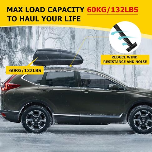 AUXMART 2 Pcs Roof Rack Cross Bars Crossbars Compatible for Honda CR-V 2002 2003 2004 2005 2006, OE Style Aluminum Rooftop Rail Bars Luggage Rack Cargo Carrier (Black) in Saudi Arabia
