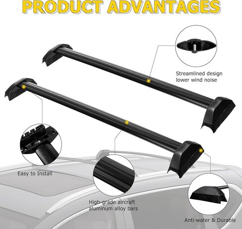 AUXMART 2 Pcs Roof Rack Cross Bars Crossbars Compatible for Honda CR-V 2002 2003 2004 2005 2006, OE Style Aluminum Rooftop Rail Bars Luggage Rack Cargo Carrier (Black) in Saudi Arabia