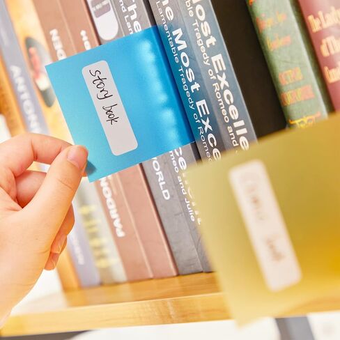 24 Packs Library Book Colored Dividers Library Dividers for Book Shelves with Label Stickers Colored Flexible Bookshelf Markers for Organizing School Library or Home Library, 3 x 12 Inch in Saudi Arabia