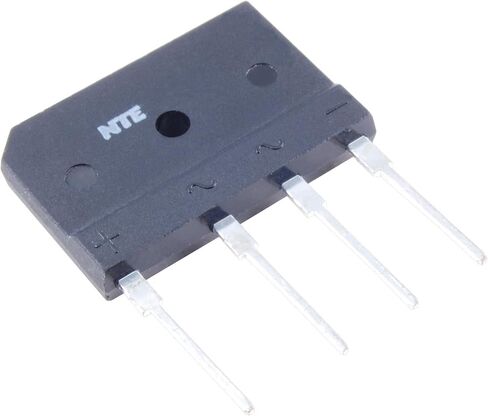 NTE Electronics NTE53008 مقوم جسر السيليكون، موجة كاملة، مرحلة واحدة، 15 أمبير متوسط ​​تيار الخرج المصحح، 600 فولت ذروة الجهد العكسي المتكرر in Saudi Arabia