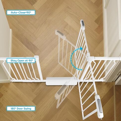 بوابة أطفال عريضة للغاية بطول 37.4 بوصة للمداخل والسلالم، 47.7-57.1 بوصة، بوابة للكلاب مثبتة بالضغط سهلة التركيب مع 3 ملحقات قابلة للتكوين للمنزل الداخلي، بوابة أمان سهلة المشي من خلالها in Kuwait