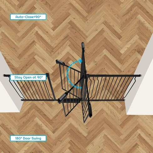 بوابة أطفال HEMRORO عريضة للغاية بطول 37.4 سم للمداخل والسلالم، 75.8-85 بوصة، بوابة للكلاب مثبتة بالضغط سهلة التركيب مع 3 ملحقات قابلة للتكوين للمنزل الداخلي، بوابة أمان سهلة المشي للحيوانات الأليفة in Kuwait