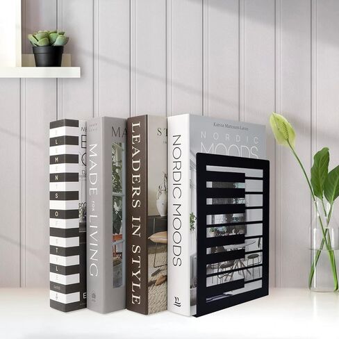 BCPONT Music Book Ends,Bookends for Selves,Metal Bookends for Heavy Books,Bookends Decorative Unique,Non-Skid Musical Piano Bookshelf Holder,Black in Saudi Arabia
