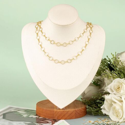 KYUNHOO 16.4 Feet Brass Chains for Jewelry Making 18k Gold Plated Jewelry Chain Roll 12MM Stick Link Chain Necklace for Women DIY Craft Jewelry Making Supplies in Saudi Arabia