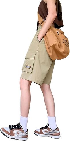Xinor Cargo Shorts Women Y2K Baggy Knee Length Athletic with Pockets Hiking Waterproof Black Pants Men Summer Outfits in Saudi Arabia