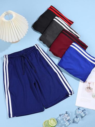 مجموعة من 5 شورتات رياضية للأولاد من ريسينتا، شورت رياضي نشط سريع الجفاف لأداء رياضي وجري وكرة السلة مع جيوب in Kuwait