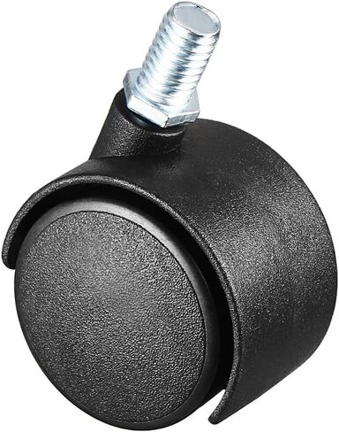 uxcell 2 Pcs 1.5 Inch Swivel Caster Wheels Nylon 360 Degree Threaded Stem Caster Wheel, M8 x 13mm, 33lb Capacity in Saudi Arabia