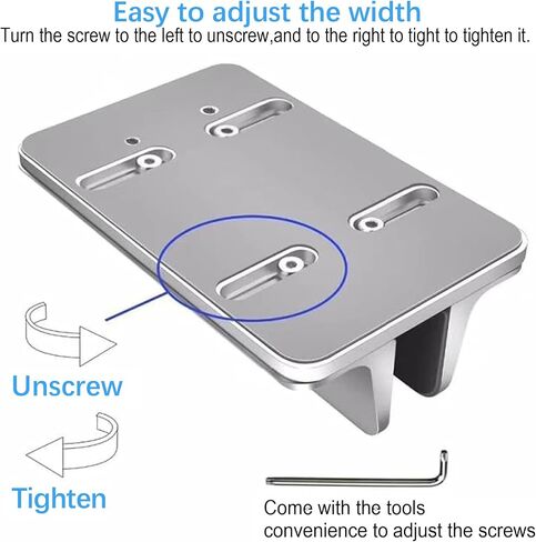 Vertical Laptop Stand Holder, Desktop Aluminum Notebook Stand with Adjustable Dock Size(Up to 17.3 inch) Compatible with All Lenovo/MacBook Pro/Air Dell Hp Surface iPad Gaming Laptops(Silver) in Saudi Arabia