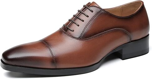 Jumcew Men Dress Shoes Oxford Formal Classic Lace up Leather Shoes Wedding in Saudi Arabia